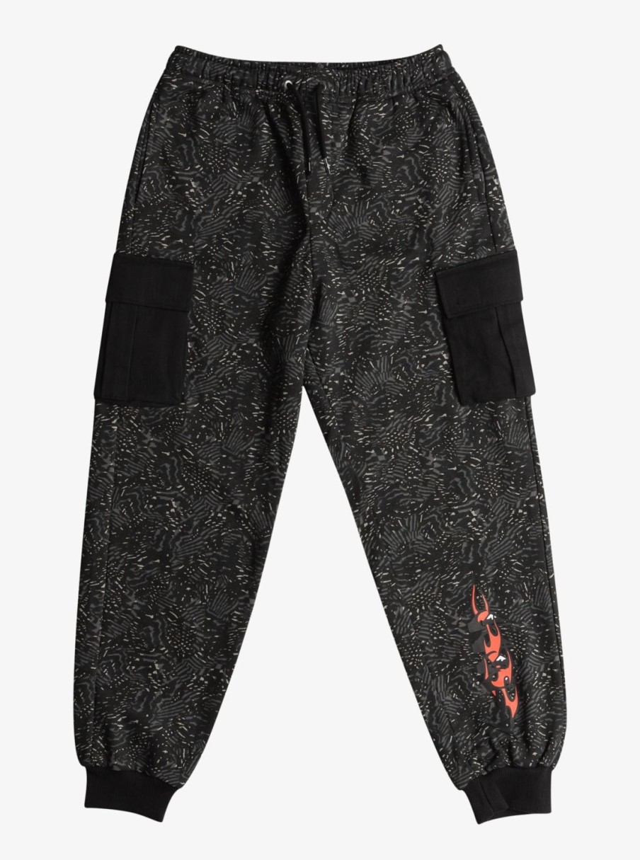 Boys Quiksilver Pants & Jeans | Boy'S 8-16 Radical Cargo Joggers Black Radical Times 233