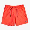 Mens Quiksilver Elastic Waist | Everyday 17" Volleys For Young Men Fiery Coral