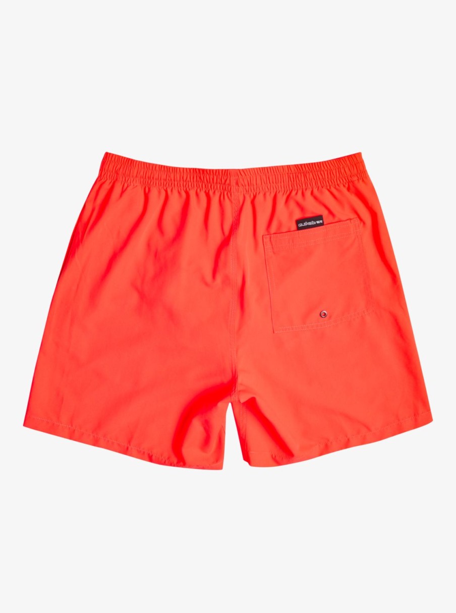 Mens Quiksilver Elastic Waist | Everyday 17" Volleys For Young Men Fiery Coral