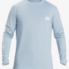 Mens Quiksilver Rashguards | Omni Session Long Sleeve Upf 50 Surf T-Shirt Celestial Blue