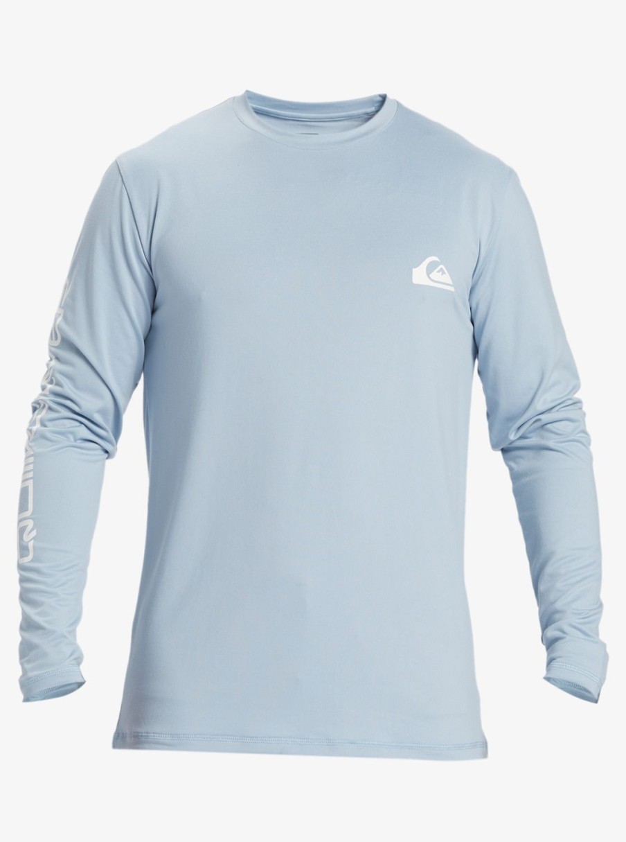 Mens Quiksilver Rashguards | Omni Session Long Sleeve Upf 50 Surf T-Shirt Celestial Blue