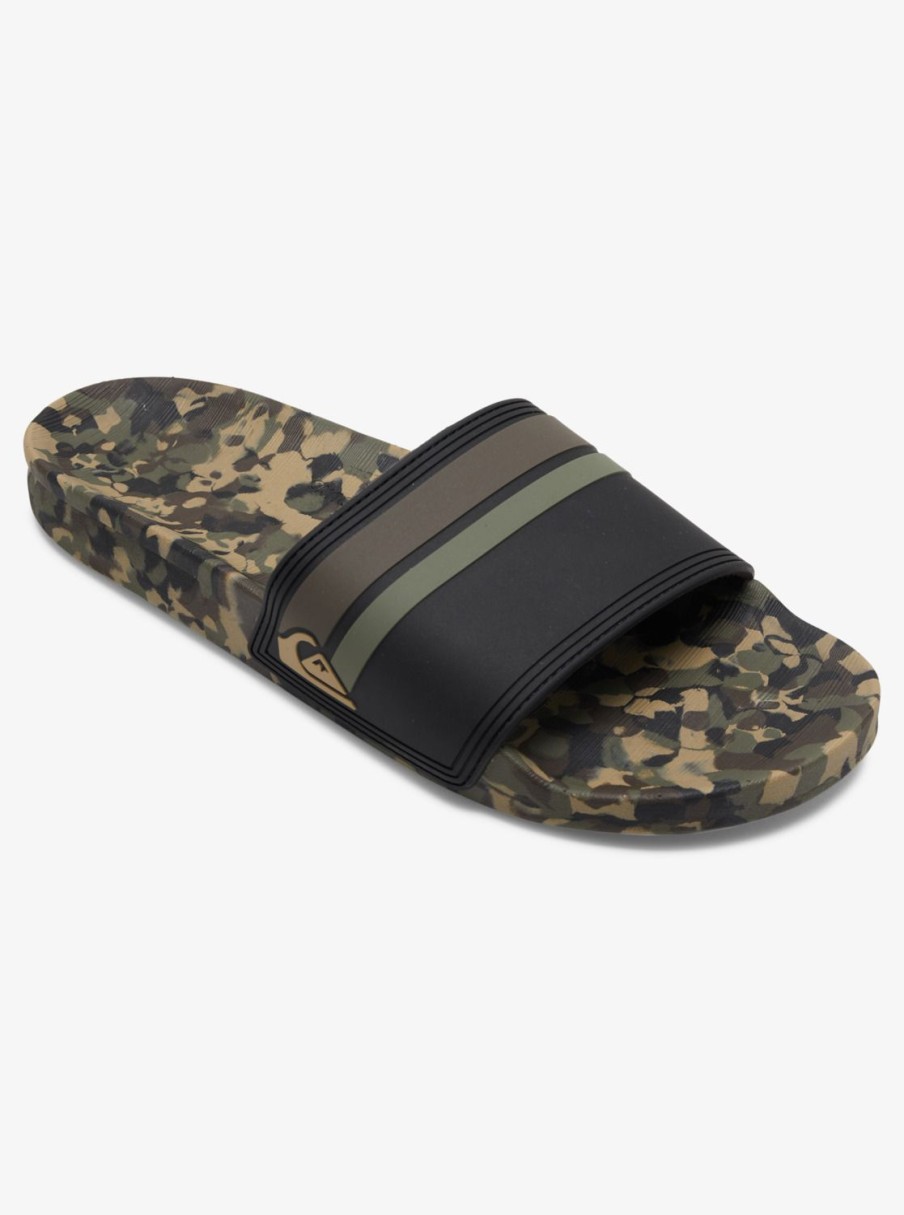 Mens Quiksilver Sandals | Rivi Slides Green 2