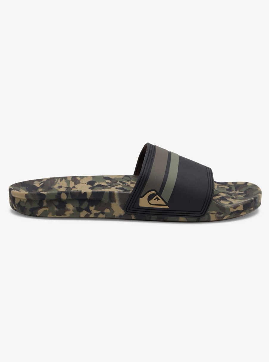 Mens Quiksilver Sandals | Rivi Slides Green 2