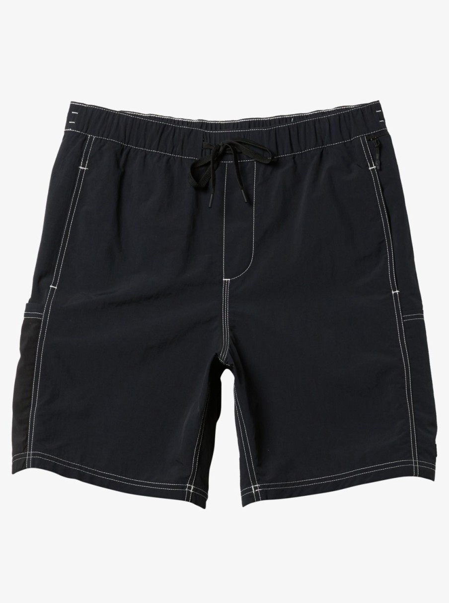 Mens Quiksilver Shorts & Amphibians | Drainer Amphibian 18.5" Hybrid Shorts Black