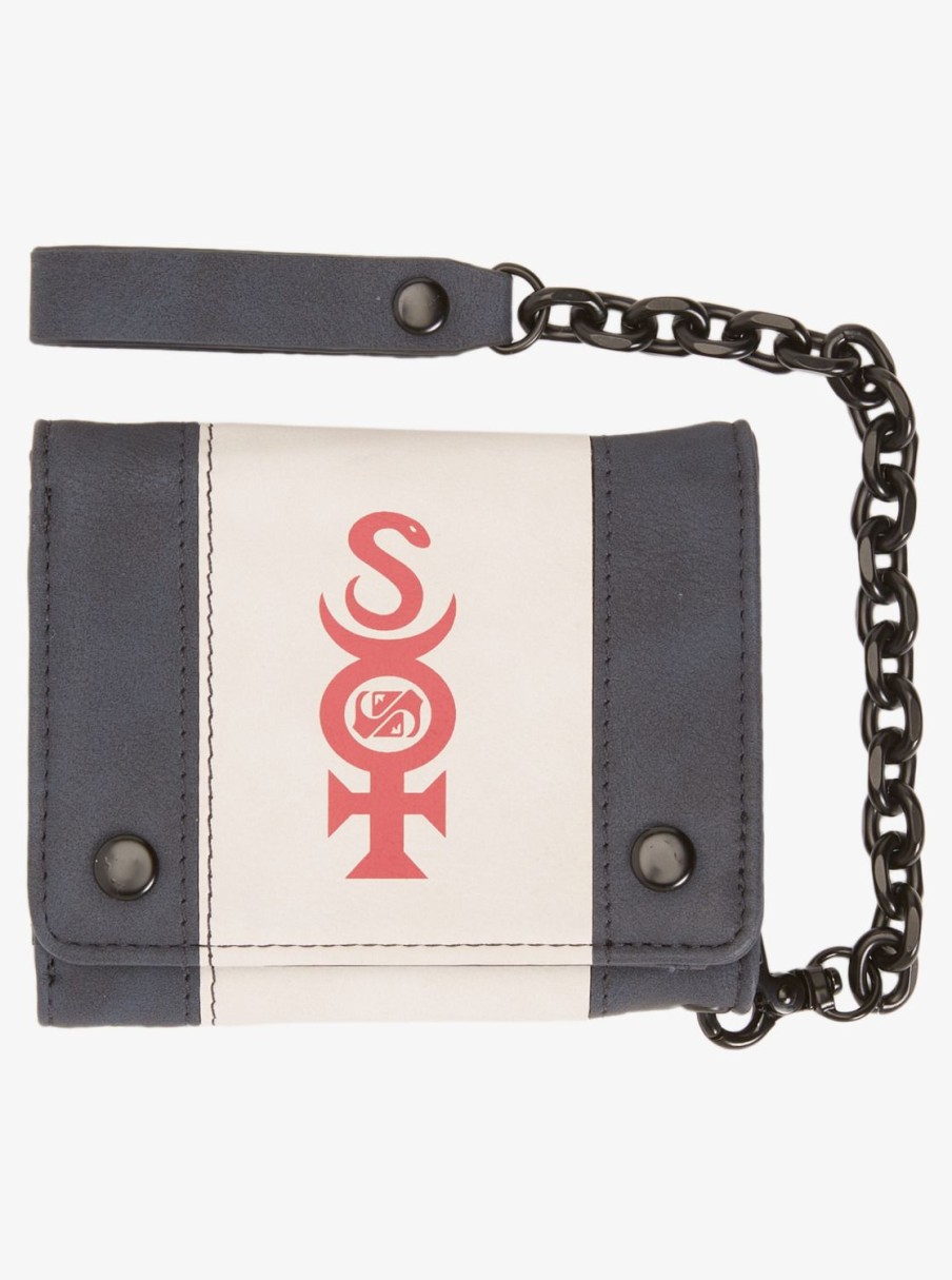 Mens Quiksilver Wallets | Grunge Sponge Tri-Fold Chain Wallet Phantom