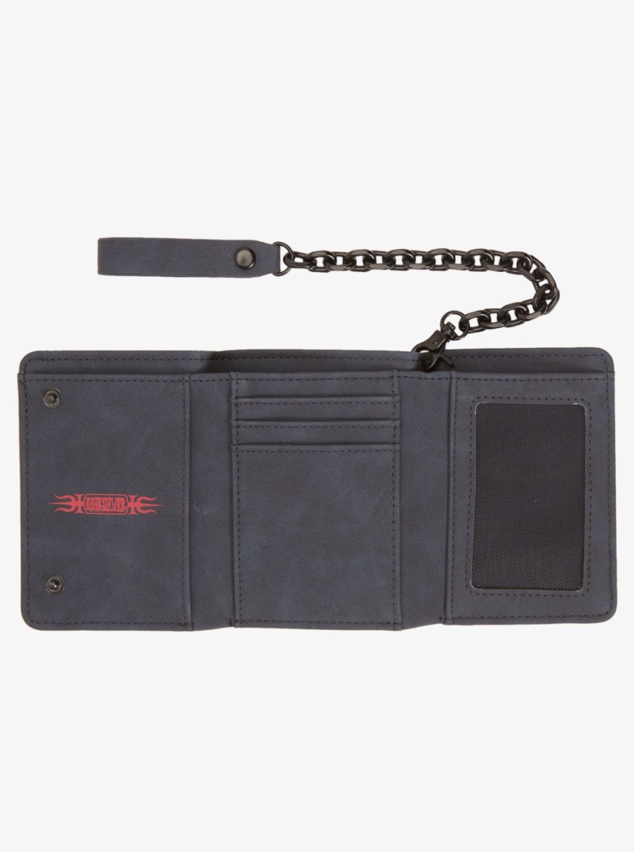 Mens Quiksilver Wallets | Grunge Sponge Tri-Fold Chain Wallet Phantom