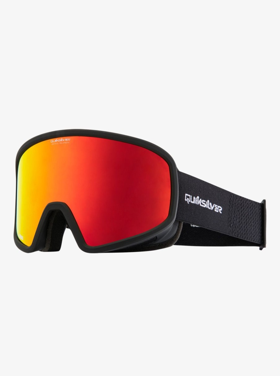 Mens Quiksilver Accessories | Browdy Color Luxe Snow Goggles Black/Clux Ml Red S3