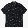 Mens Quiksilver Shirts & Polos | Waterman Palm Friday Woven Shirt Black Palm Friday