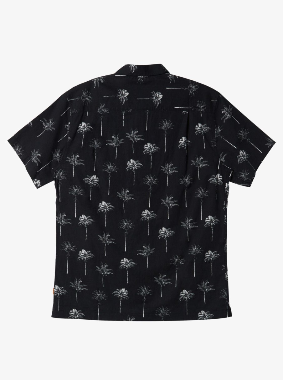 Mens Quiksilver Shirts & Polos | Waterman Palm Friday Woven Shirt Black Palm Friday