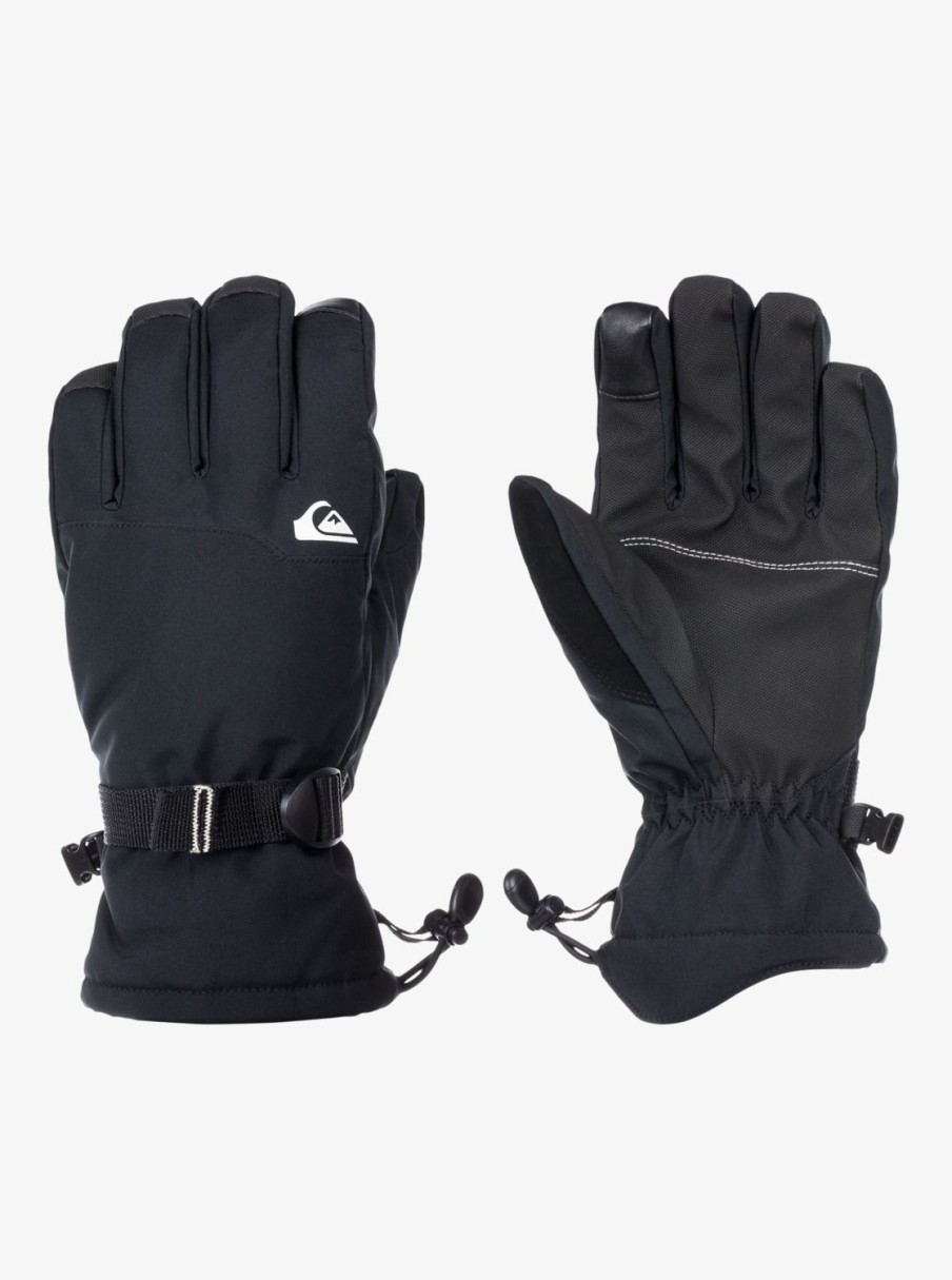 Mens Quiksilver Accessories | Mission Insulated Ski/Snowboard Gloves True Black