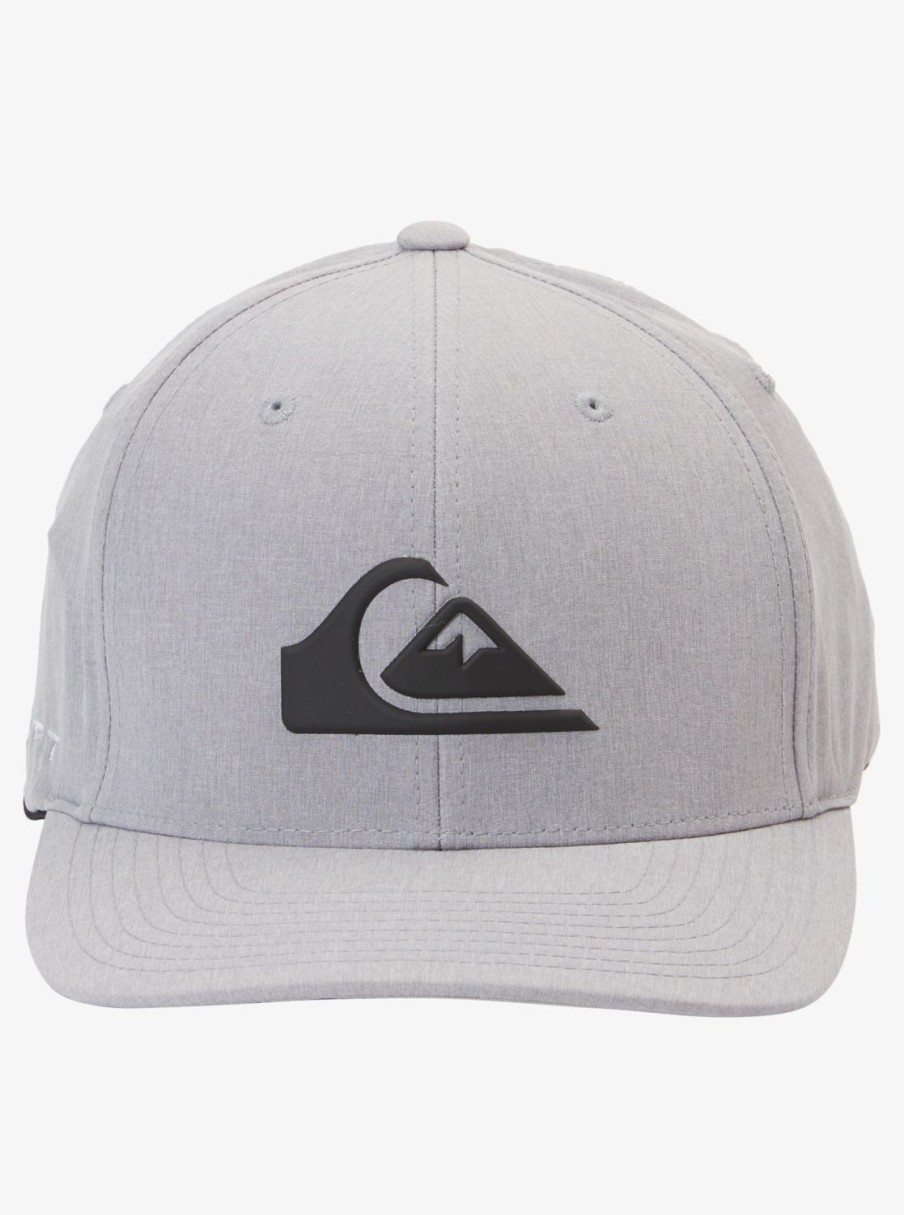 Mens Quiksilver Hats | Amped Up Flexifit Hat Sleet Heather